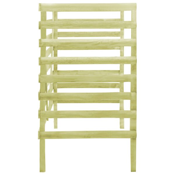 vidaXL divdaļīga konteineru nojume, zaļa, 140x80x150 cm, priedes koks