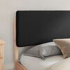 vidaXL Gultas rāmis ar polsterētu galvas balstu Melna 200 x 200 cm
