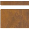 vidaXL Zāliena Apmale Rūsa 450 x 0.05 x 15 cm Novecināts tērauds