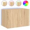 vidaXL TV plaukti ar LED lampiņām, 60x35x41 cm, koka krāsā