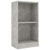 vidaXL Grāmatu skapis Betons Pelēks 40x24x75 cm Engineered Wood
