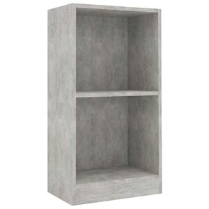 vidaXL Grāmatu skapis Betons Pelēks 40x24x75 cm Engineered Wood