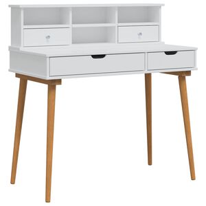 vidaXL Tualetes galda komplekts FAUSKE 2 pcs Balts 100 x 50 x 103,5 cm