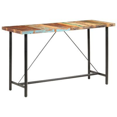 vidaXL bāra galds, 180x70x107 cm, pārstrādāts masīvkoks