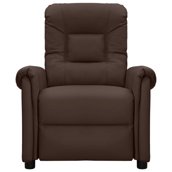 vidaXL elektrisks masāžas krēsls, brūna mākslīgā āda