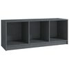 vidaXL TV plaukts, pelēks, 104x33x41 cm, priedes masīvkoks
