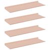 vidaXL Peldējo&scaron;ais plaukts 4 pcs Rozā 60 x 18 x 2,5 cm Tērauds