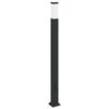 vidaXL stabveida gaismeklis ar kontaktligzdu, 110 cm, melns, IP44