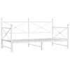 vidaXL ku&scaron;ete ar izliekumu bez matrača Balts 107x203 cm tērauds
