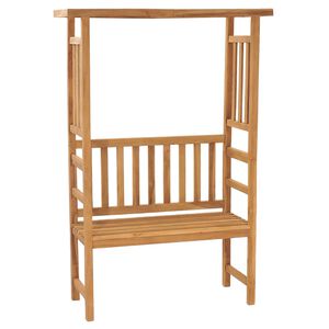 vidaXL dārza sols ar pergolu, 115 cm, masīvs tīkkoks