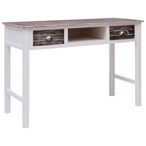vidaXL rakstāmgalds, 110x45x76 cm, brūns, koks
