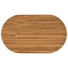 vidaXL Galda virsma 120 x 70 x 3,5 cm Ovāls Ciets tek&scaron;a koks Dabiska