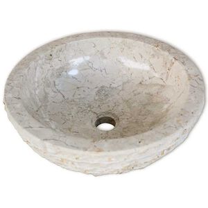 vidaXL krēmkrāsas marmora izlietne, 40 cm