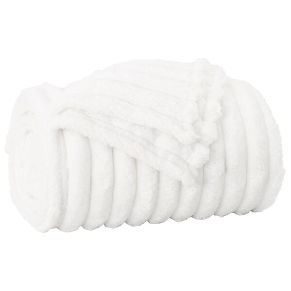 vidaXL Pleds Balts 150 x 130 cm Flīss