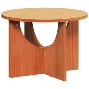 vidaXL Kafijas galdiņ&scaron; Vaks brūns 50 x 50 x 35 cm Priedes masīvkoks