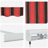 vidaXL Izvelkams jumtiņ&scaron; Sarkans un Melns 350 x 250 cm