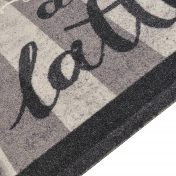 vidaXL virtuves paklājs, mazgājams, ar uzrakstu, 45x150 cm, samts