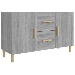 vidaXL kumode, pelēka ozolkoka krāsa, 100x36x60 cm, inženierijas koks