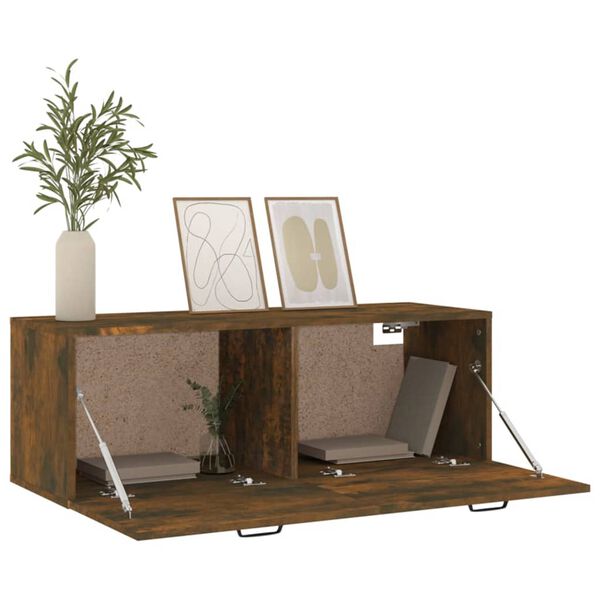 vidaXL sienas skapītis, ozola krāsa, 100x36,5x35 cm, inženierijas koks