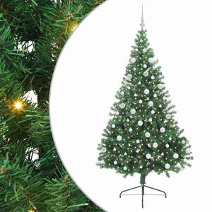 vidaXL Mākslīgais LED Ziemassvētku eglīte su 300 LED Zaļa 180 cm PVC
