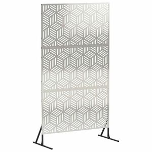 vidaXL Privātuma ekrāns 100 x 50 x 180 cm Nerūsējo&scaron;s tērauds Sudraba