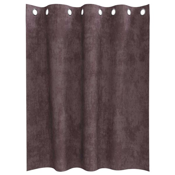 vidaXL Samta aizkari ar aizkariem 2 pcs Brūna 140 x 140 cm Samts