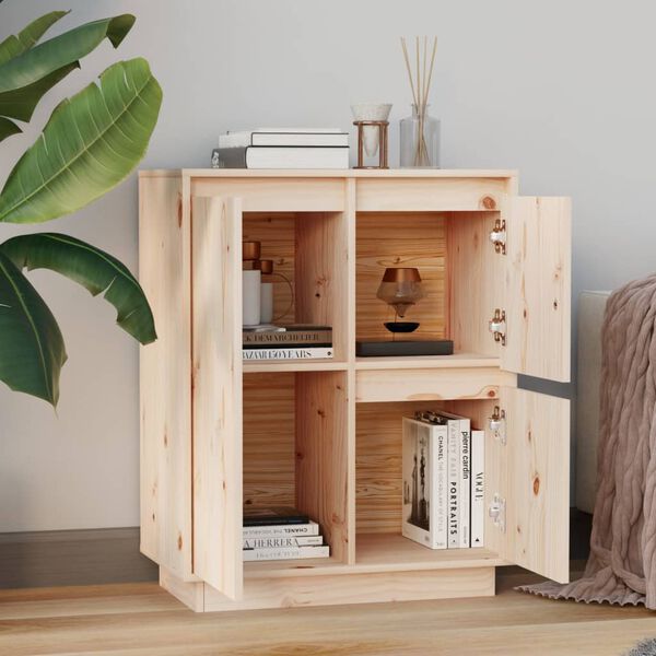 vidaXL kumode, 60x34x75 cm, priedes masīvkoks