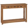 vidaXL Konsoles galds Dabiska 110 x 30 x 80 cm Ciets tek&scaron;a koks