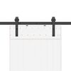vidaXL bīdāmo durvju sistēma, 152,5 cm, melns tērauds