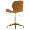 335049 vidaXL Swivel Dining Chairs 2 pcs Brown Velvet