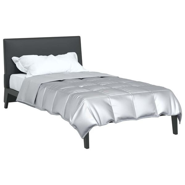 vidaXL Vasaras segas Sudraba 220 x 135 cm Satīns un mikro&scaron;ķiedra