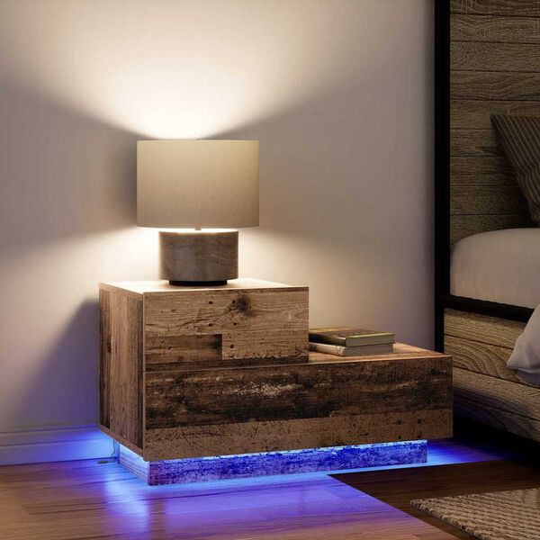 vidaXL Nakts skapītis Vecs koks 70 x 36 x 40,5 cm Inženierijas koks