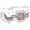 vidaXL Dārza dīvānu komplekts 8 pcs Pelēka poliratāns