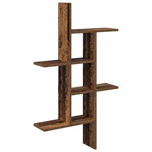 vidaXL Sienas plaukts Vecs koks 61 x 15 x 102 cm Inženierijas koks
