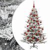 vidaXL Mākslīgā Ziemassvētku egle ar bumbiņu 150 cm 150 LED