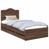 vidaXL Gultas rāmis Brūnais ozols 75 x 190 cm Inženieru koks