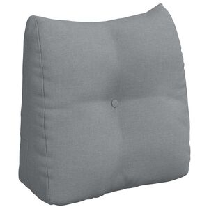 vidaXL Atpakaļ spilvens Gai&scaron;i pelēks 45 x 24 x 50 cm audums