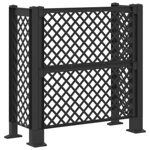 vidaXL Atkritumu tvertņu režģis Antracīta 123 x 47 x 114 cm PP