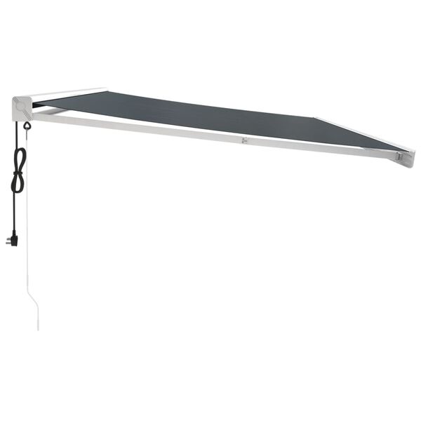 vidaXL izvelkama markīze, antracītpelēka, 4,5x3 m, audums, alumīnijs