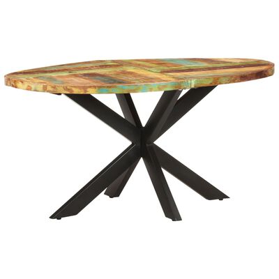 vidaXL virtuves galds, 160x90x75 cm, pārstrādāts masīvkoks