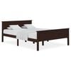 vidaXL gultas rāmis, tumši brūns, priedes masīvkoks, 160x200 cm