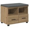 vidaXL Apavu sols ar spilvenu Artisan Ozols 60 x 38 x 46 cm