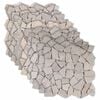 vidaXL Mozaīkas Flīzes Krēmkrāsa 30 x 30 cm Marmors