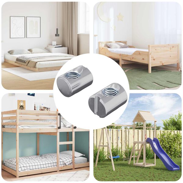 vidaXL Cilindriskais uzgrieznis 2 pcs Sudraba M6 x 13 mm Dzelzs