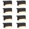 vidaXL Āra saules gaismas ar zemes tapas 8 pcs Silti balts 4,5 cm