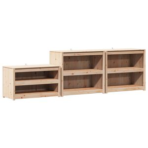 vidaXL Āra virtuves skapītis ar plauktu MEPPEL 3 pcs Dabīgs Douglasa