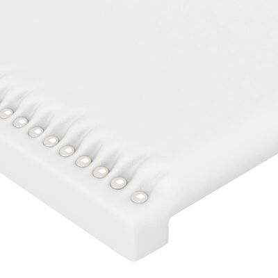 vidaXL gultas galvgaļi, 2 gab., 100x5x78/88 cm, balta mākslīgā āda