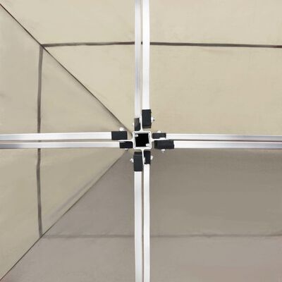 vidaXL saliekama nojume ar sānu sienām, 6x3 m, alumīnijs, krēmkrāsā
