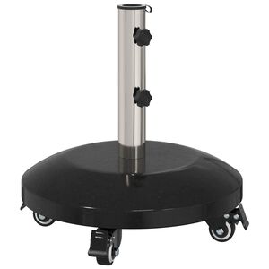 vidaXL Granitā iestrādāts saulessargs ar riteņiem 40-50 mm stienim