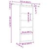vidaXL Slīdo&scaron;ās durvis Dabiska 90 x 208 cm Ciets priedes koks